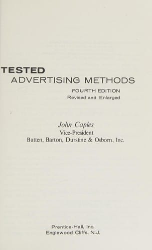 Tested Advertising Methods